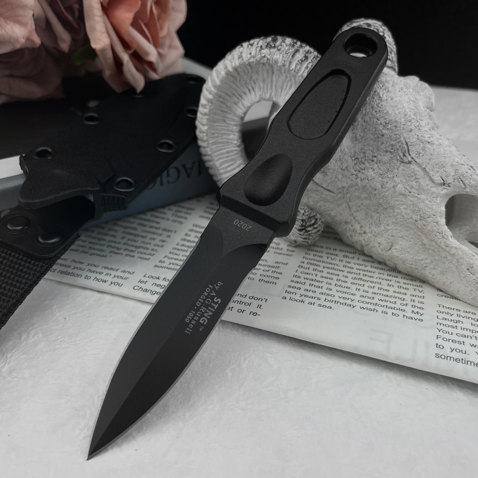Edc Gear Every Day Carry - Multifunktions-Messer mit feststehender Klinge aus 8Cr13MoV-Stahl