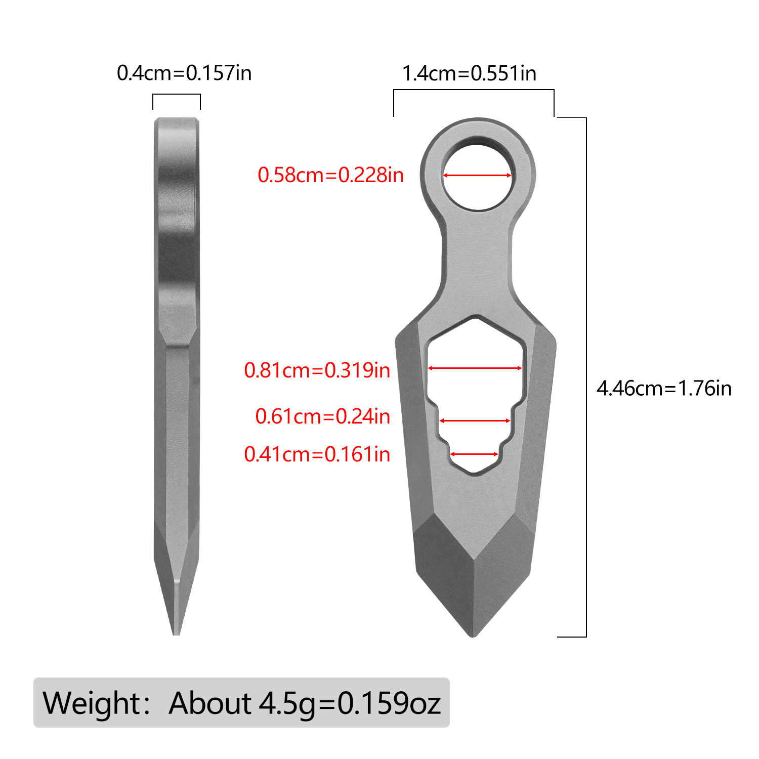 Tragbares Titanlegierungs-2-te – Edc Daily Carry Bewertung und Preis