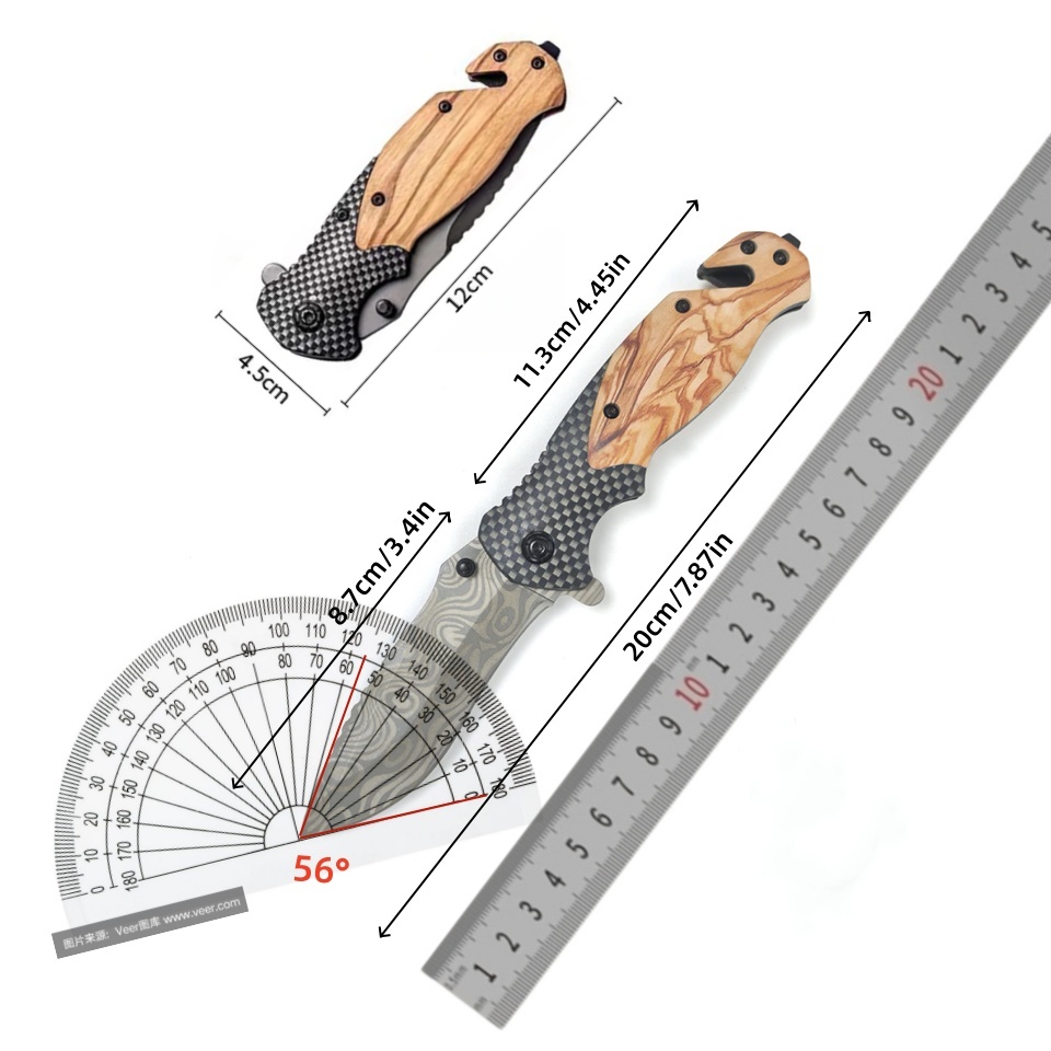 Damaszener-Muster Klappmesser  – Edc Daily Carry Bewertung und Preis