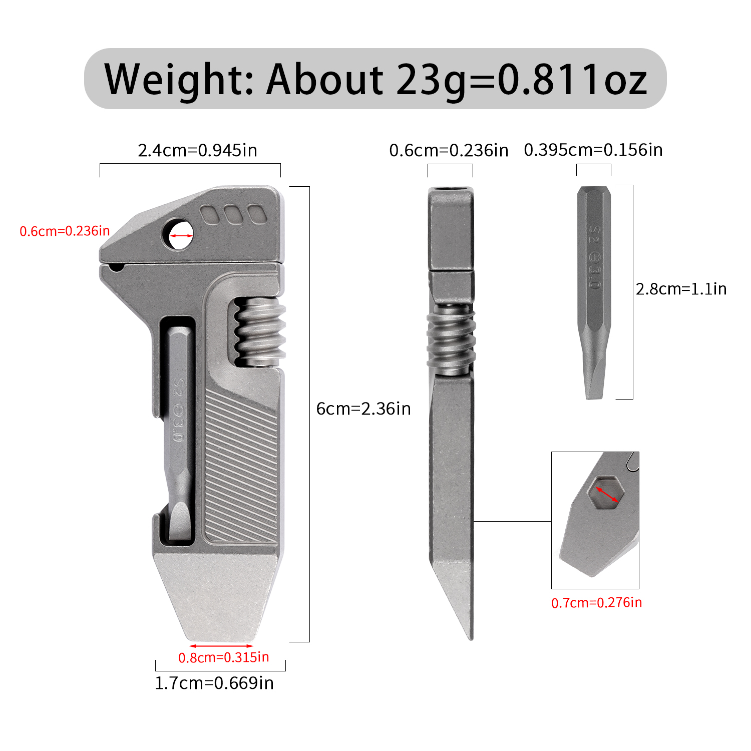 Titan-Legierung Mini EDC Multi – Edc Gear Every Day Carry Bewertung und Preis